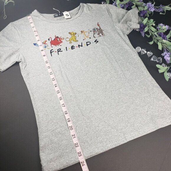 Lion King Simba Shirt Timon Pumbaa FRIENDS Knit Graphic Tee Blouse Short Sleeve - Picture 2 of 14